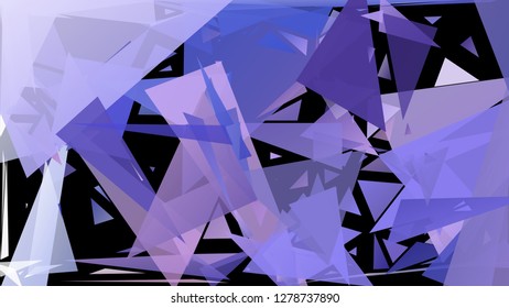 Abstract geometric pattern consisting of randomly distributed triangles of different sizes and colors against black background. Chaotic colorful backdrop in a low poly style.