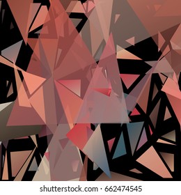 Abstract geometric pattern consisting of randomly distributed triangles of different sizes and colors