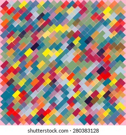 Abstract geometric pattern consisting of rectangles of different colors and transparency