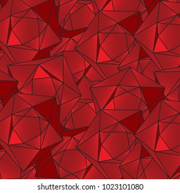 Abstract geometric pattern consisting of triangles wave background advertising vector shiny colorful line red
