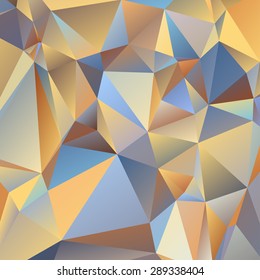 Abstract geometric pattern consisting of triangular polygons of different sizes and colors