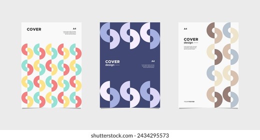 Abstract geometric pattern cover design background, colorful shaped vector. Company identity brochure template. Suitable for banner, business, corporate, annual report, poster design.