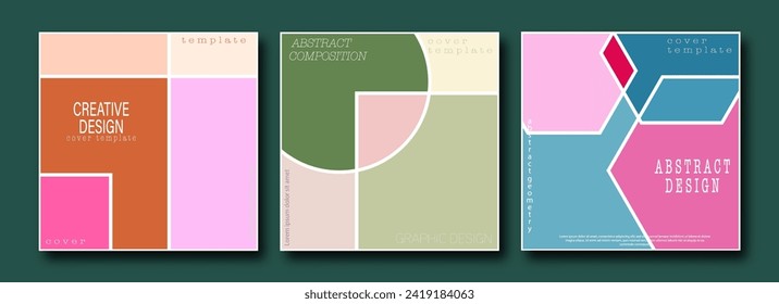 Abstract geometric pattern. Creative idea for a cover, banner, brochure, poster.The idea of a geometric composition for creative design. Template for designer packaging, interior