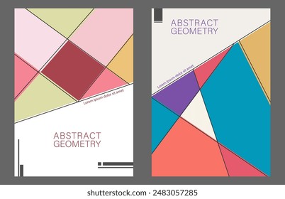 Abstract geometric pattern. Creative idea for a cover, banner, brochure, poster.The idea of a geometric composition for creative design. Template for designer packaging, interior 