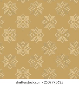 Patrón geométrico Abstractas con cruces, rayas, líneas. Fondo de Vector sin fisuras. Adorno blanco y dorado. Diseño gráfico reticulado moderno.