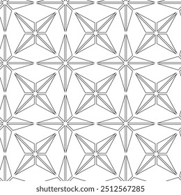 Padrão geométrico abstrato com cruzes, listras, linhas. Plano de fundo de vetor contínuo. Ornamento branco e preto. Design gráfico reticulado moderno.