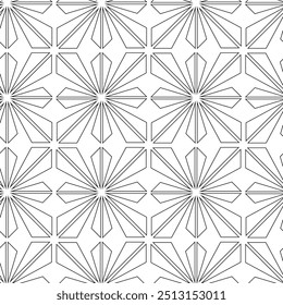 Abstract geometric pattern with crosses, stripes, lines. Seamless vector background. White and black ornament. Modern reticulated graphic design.