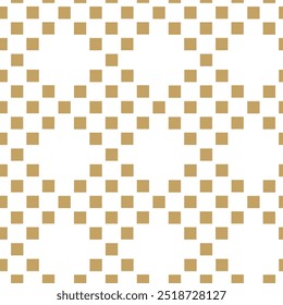 Abstract geometric pattern with crosses, stripes, lines. Seamless vector background. White and gold ornament. Modern reticulated graphic design.