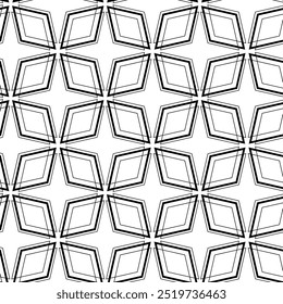 Patrón geométrico Abstractas con cruces, rayas, líneas. Fondo de Vector sin fisuras. Adorno blanco y negro. Diseño gráfico reticulado moderno.
