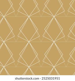 Abstract geometric pattern with crosses stripes lines Seamless vector background White and gold ornament Modern reticulated graphic design