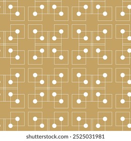 Padrão geométrico abstrato com linhas de listras cruzadas Fundo de vetor sem costura Ornamento branco e dourado Design gráfico reticulado moderno