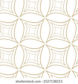 Patrón geométrico Abstractas con cruces, rayas, líneas. Fondo de Vector sin fisuras. Adorno blanco y dorado. Diseño gráfico reticulado moderno.