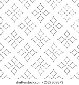 Abstract geometric pattern with crosses, stripes, lines. Seamless vector background. White and black ornament. Modern reticulated graphic design.