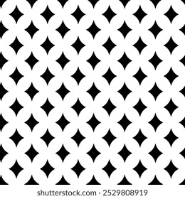 Abstract geometric pattern with crosses, stripes, lines. Seamless vector background. White and black ornament. Modern reticulated graphic design.