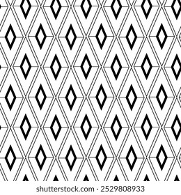 Padrão geométrico abstrato com cruzes, listras, linhas. Plano de fundo de vetor contínuo. Ornamento branco e preto. Design gráfico reticulado moderno.