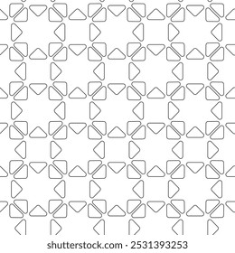 Abstract geometric pattern with crosses, stripes, lines. Seamless vector background. White and black ornament. Modern reticulated graphic design.