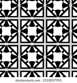 Patrón geométrico Abstractas con cruces, rayas, líneas. Fondo de Vector sin fisuras. Adorno blanco y negro. Diseño gráfico reticulado moderno.