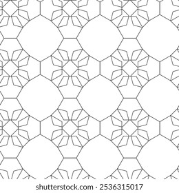 Abstract geometric pattern with crosses, stripes, lines. Seamless vector background. White and black ornament. Modern reticulated graphic design.