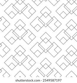 Abstract geometric pattern with crosses, stripes, lines. Seamless vector background. White and black ornament. Modern reticulated graphic design.