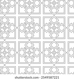 Patrón geométrico Abstractas con cruces, rayas, líneas. Fondo de Vector sin fisuras. Adorno blanco y negro. Diseño gráfico reticulado moderno.