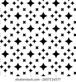 Abstract geometric pattern with crosses, stripes, lines. Seamless vector background. White and black ornament. Modern reticulated graphic design.