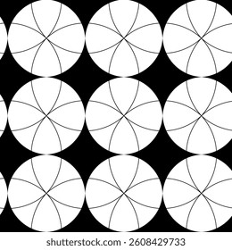 Abstract geometric pattern with crosses, stripes, lines. Seamless vector background. White and black ornament. Modern reticulated graphic design.