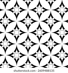 Abstract geometric pattern with crosses, stripes, lines. Seamless vector background. White and black ornament. Modern reticulated graphic design.