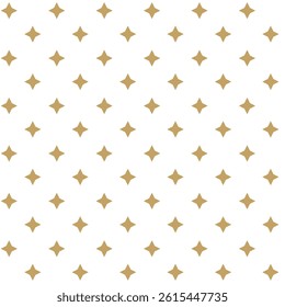 Abstract geometric pattern with crosses, stripes, lines. Seamless vector background. White and gold ornament. Modern reticulated graphic design.