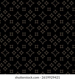 Patrón geométrico Abstractas con cruces, rayas, líneas. Fondo de Vector sin fisuras. Adorno negro y dorado. Diseño gráfico reticulado moderno.