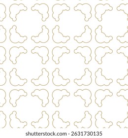 Abstract geometric pattern with crosses, stripes, lines. Seamless vector background. White and gold ornament. Modern reticulated graphic design.