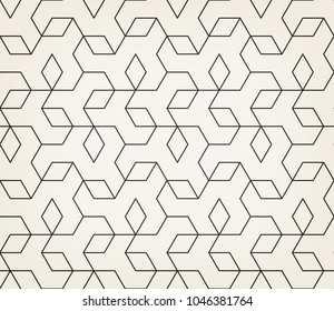 Abstract geometric pattern with crossing thin lines. Seamless linear rapport. Stylish fractal texture. Vector rapport to fill the background, laser engraving and cutting.
