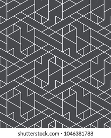 Abstract geometric pattern with crossing thin lines. Seamless linear rapport. Stylish fractal texture. Vector rapport to fill the background, laser engraving and cutting.