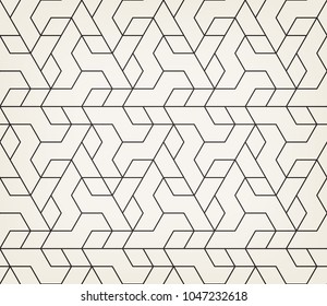 Abstract geometric pattern with crossing thin lines. Seamless linear rapport. Stylish fractal texture. Vector rapport to fill the background, laser engraving and cutting.