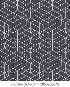 Abstract geometric pattern with crossing thin lines. Seamless linear rapport. Stylish fractal texture. Vector rapport to fill the background, laser engraving and cutting.