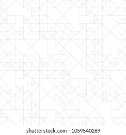 Abstract geometric pattern with crossing thin lines. Seamless linear rapport. Stylish fractal texture. Vector pattern to fill the background, laser engraving and cutting.
