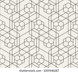 Abstract geometric pattern with crossing thin lines. Seamless linear rapport. Stylish fractal texture. Vector pattern to fill the background, laser engraving and cutting.
