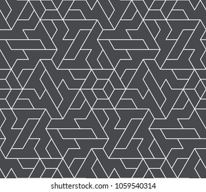 Abstract geometric pattern with crossing thin lines. Seamless linear rapport. Stylish fractal texture. Vector pattern to fill the background, laser engraving and cutting.
