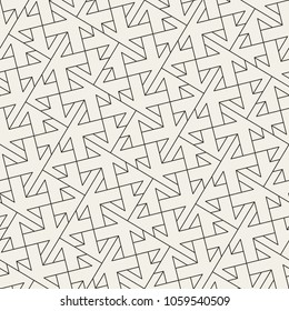 Abstract geometric pattern with crossing thin lines. Seamless linear rapport. Stylish fractal texture. Vector pattern to fill the background, laser engraving and cutting.
