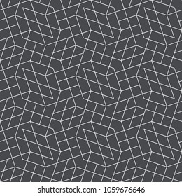 Abstract geometric pattern with crossing thin lines. Seamless linear rapport. Stylish fractal texture. Vector pattern to fill the background, laser engraving and cutting.
