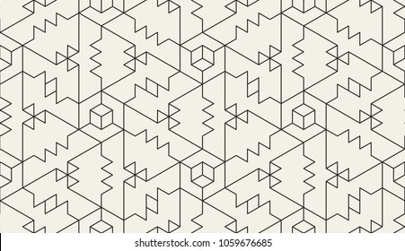 Abstract geometric pattern with crossing thin lines. Seamless linear rapport. Stylish fractal texture. Vector pattern to fill the background, laser engraving and cutting.
