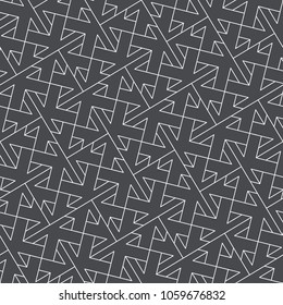 Abstract geometric pattern with crossing thin lines. Seamless linear rapport. Stylish fractal texture. Vector pattern to fill the background, laser engraving and cutting.
