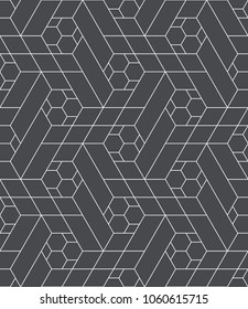 Abstract geometric pattern with crossing thin lines. Seamless linear rapport. Stylish fractal texture. Vector pattern to fill the background, laser engraving and cutting.
