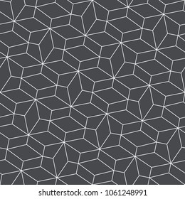 Abstract geometric pattern with crossing thin lines. Seamless linear rapport. Stylish fractal texture. Vector pattern to fill the background, laser engraving and cutting.