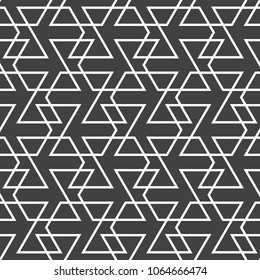 Abstract geometric pattern with crossing thin lines. Seamless linear rapport. Stylish fractal texture. Vector pattern to fill the background, laser engraving and cutting.
