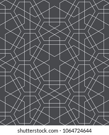 Abstract geometric pattern with crossing thin lines. Seamless linear rapport. Stylish fractal texture. Vector pattern to fill the background, laser engraving and cutting.