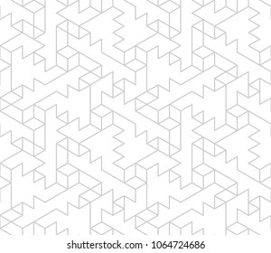 Abstract geometric pattern with crossing thin grey lines on white background. Seamless linear rapport. Stylish fractal texture. Vector pattern to fill the background, laser engraving and cutting.
