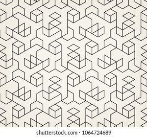Abstract geometric pattern with crossing thin lines on light background. Seamless linear rapport. Stylish fractal texture. Vector pattern to fill the background, laser engraving and cutting.
