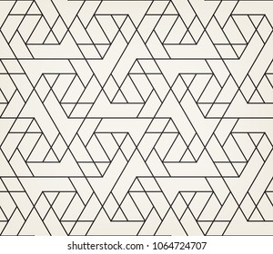 Abstract geometric pattern with crossing thin lines. Seamless linear rapport. Stylish fractal texture. Vector rapport to fill the background, laser engraving and cutting.