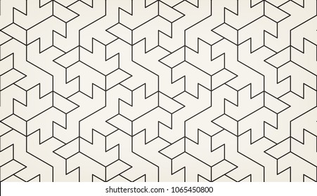 Abstract geometric pattern with crossing thin lines on light background. Seamless linear rapport. Stylish fractal texture. Vector pattern to fill the background, laser engraving and cutting.
