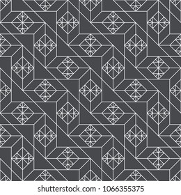 Abstract geometric pattern with crossing thin lines. Seamless linear rapport. Stylish fractal texture. Vector pattern to fill the background, laser engraving and cutting.
